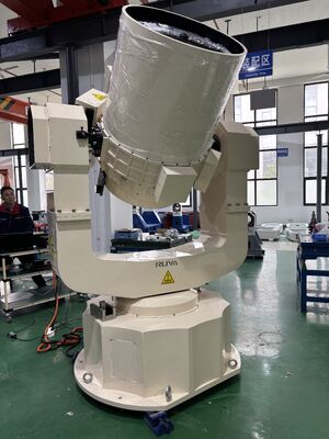 High Precision Direct-drive Dual-axis Tracking Turntable with Wide Azimuth Range for Satellite Tracking